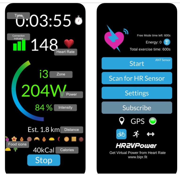 心拍数から仮想パワーのわかるバーチャルパワーアプリ HR2VP ロードバイクはやめられない